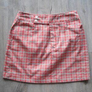 Vintage Old Navy Mini Skirt Preppy Red Green White Size 4